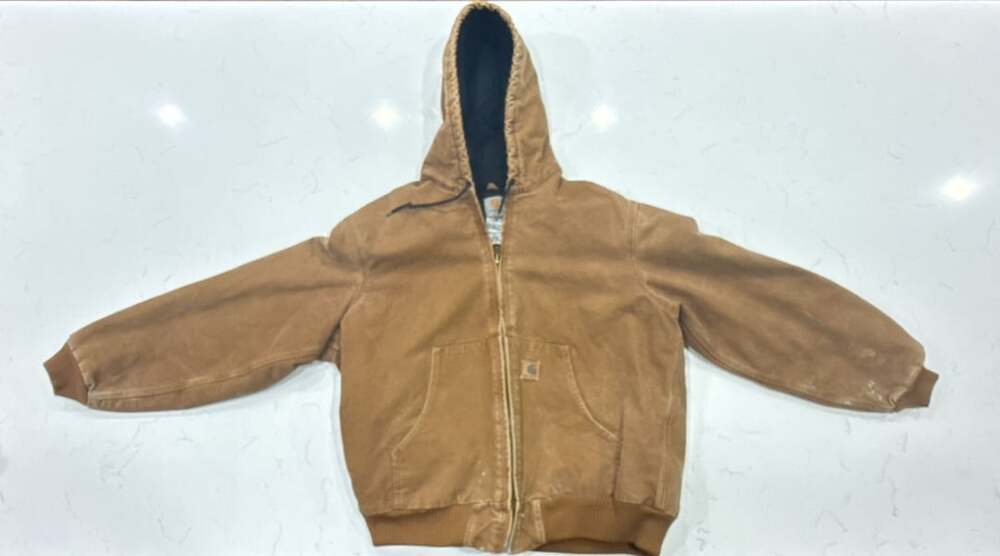 Carhartt J130 BRN Hooded Jacket Size Large Regular Brown